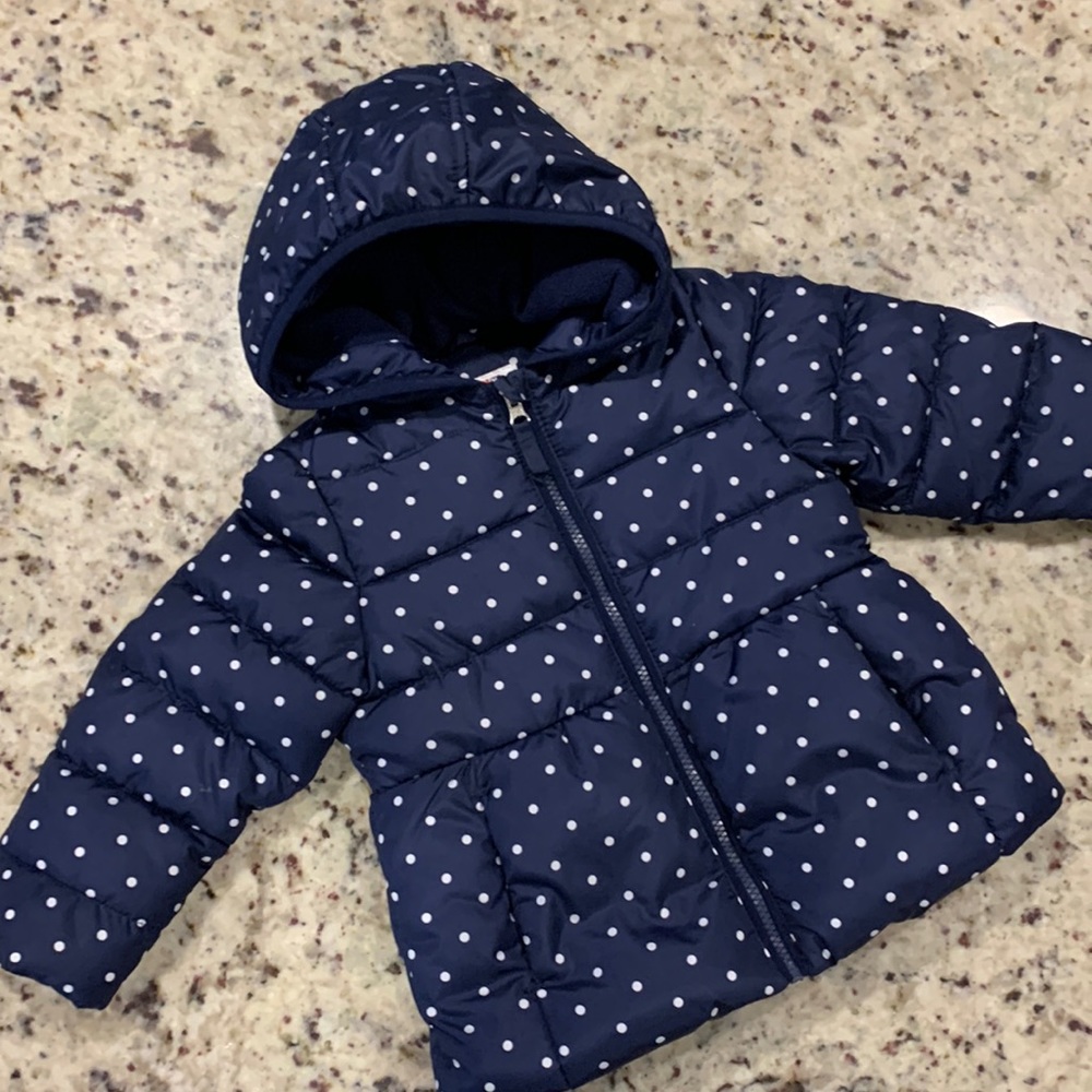 Navy heavy weight lined puffer